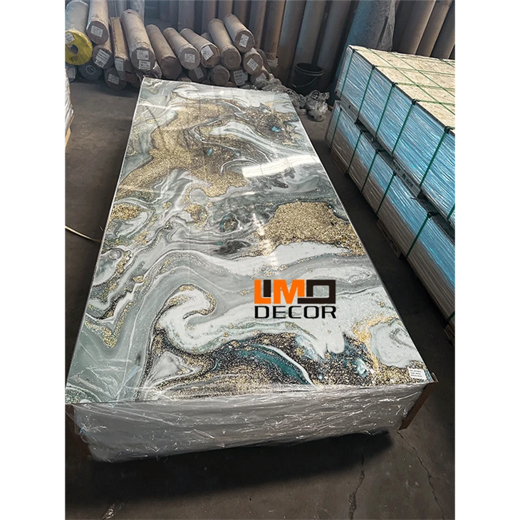 Latest Design PVC Marble Sheet High Gloss UV